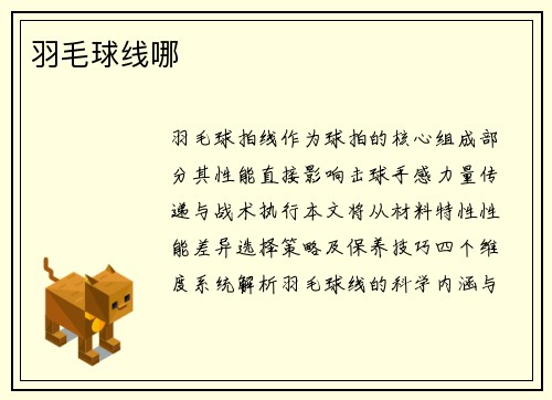 羽毛球线哪